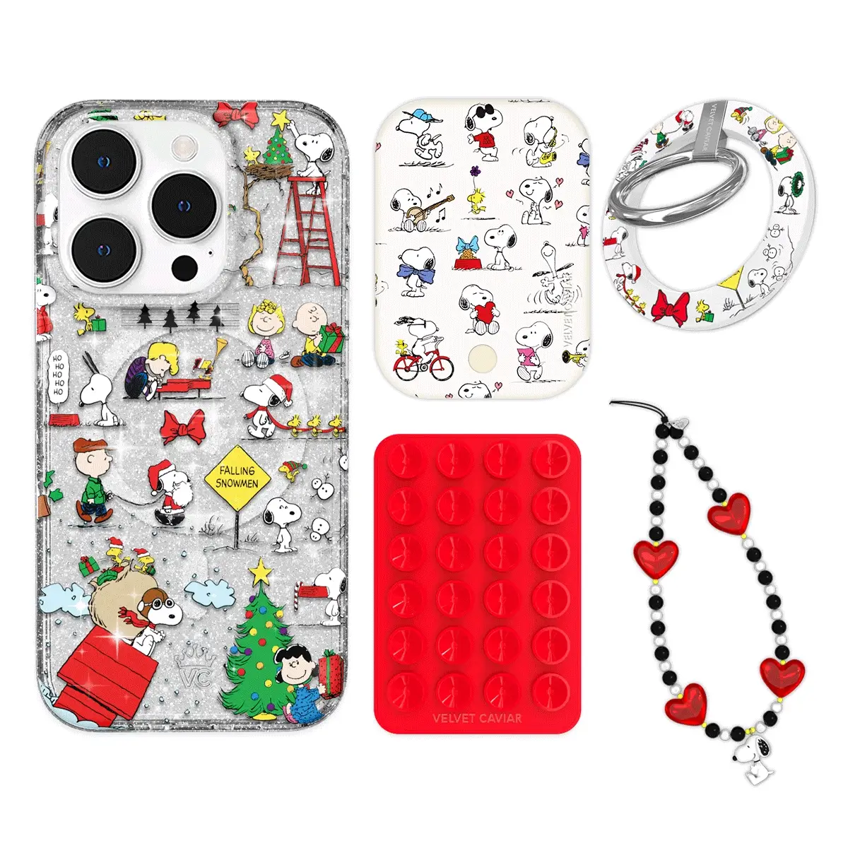 Snoopy Christmas Glitter iPhone Bundle Set - Grip - Image 11