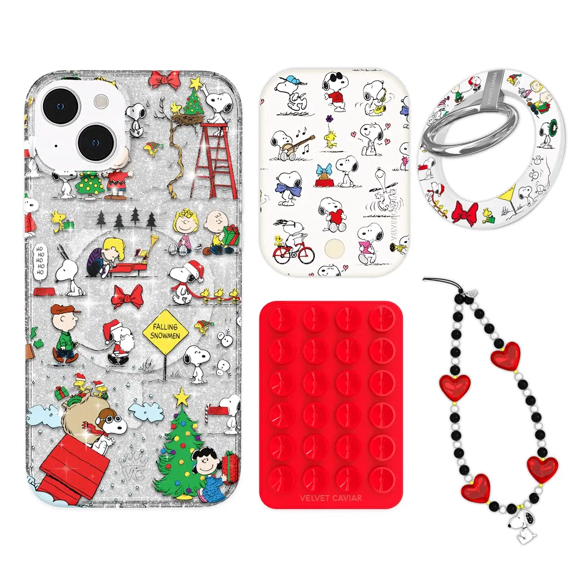 Snoopy Christmas Glitter iPhone Bundle Set - Grip - Image 13