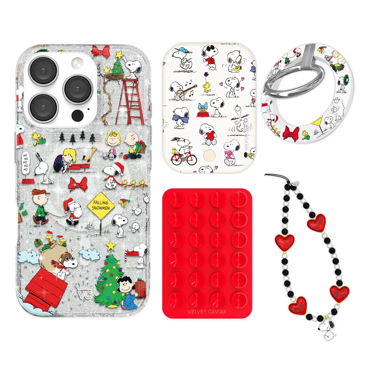 Snoopy Christmas Glitter iPhone Bundle Set - Grip - Image 3