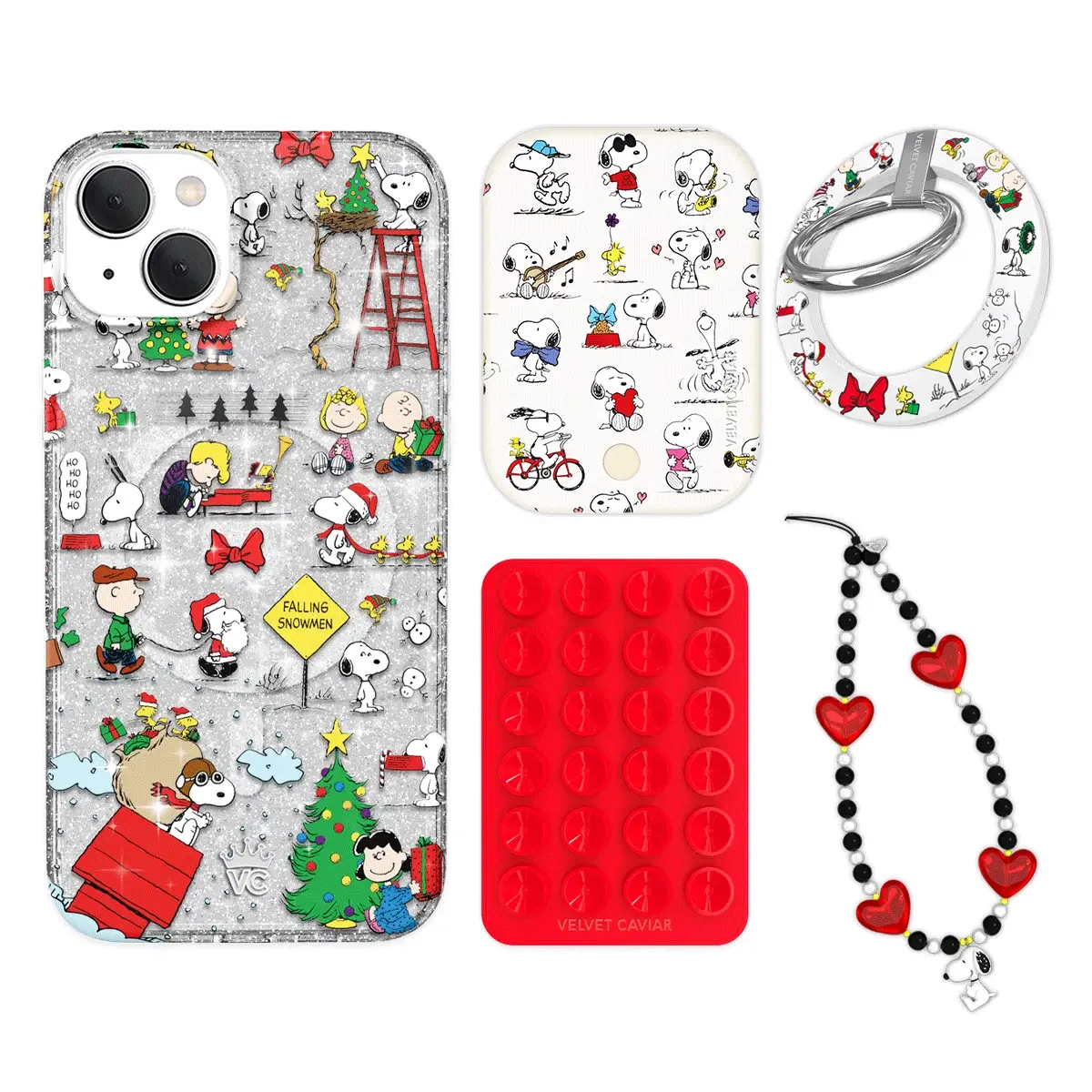 Snoopy Christmas Glitter iPhone Bundle Set - Grip - Image 6