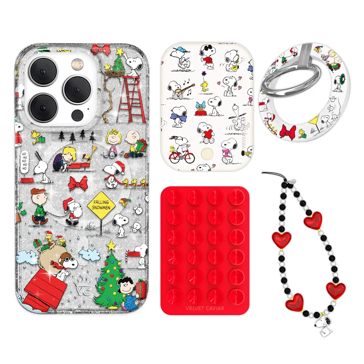 Snoopy Christmas Glitter iPhone Bundle Set - Grip - Image 7