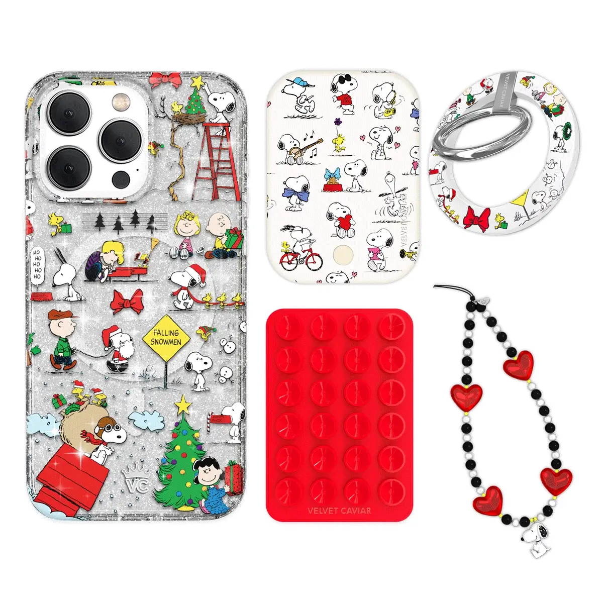 Snoopy Christmas Glitter iPhone Bundle Set - Grip - Image 8
