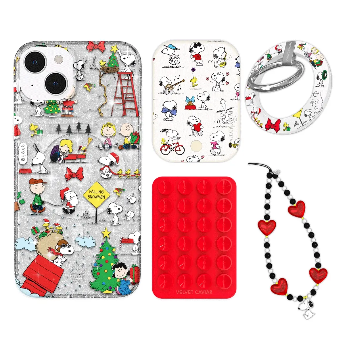 Snoopy Christmas Glitter iPhone Bundle Set - Grip - Image 9