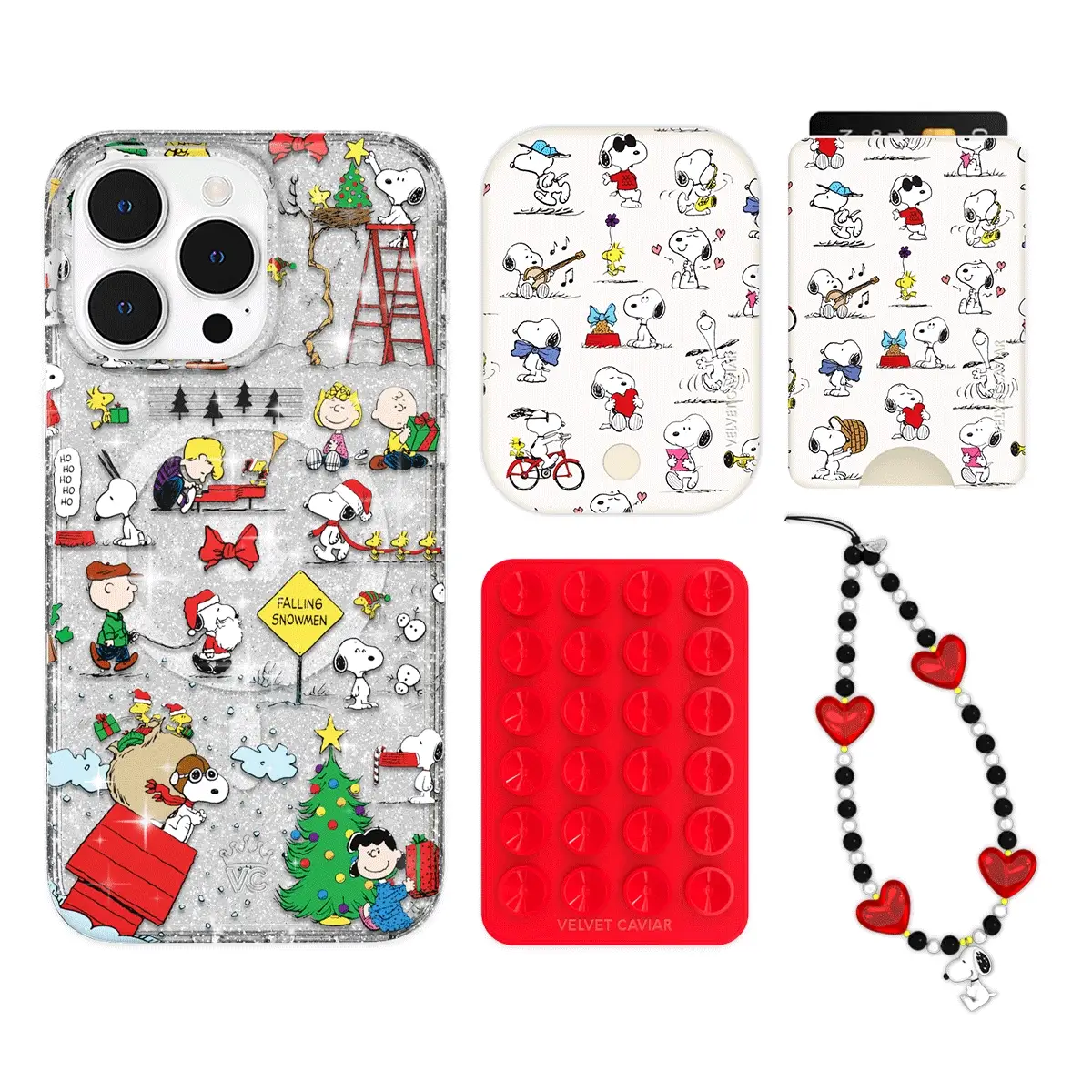 Snoopy Christmas Glitter iPhone Bundle Set - Wallet - Image 12