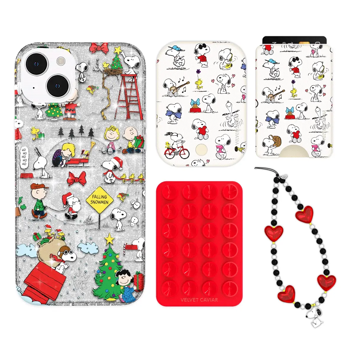 Snoopy Christmas Glitter iPhone Bundle Set - Wallet - Image 13