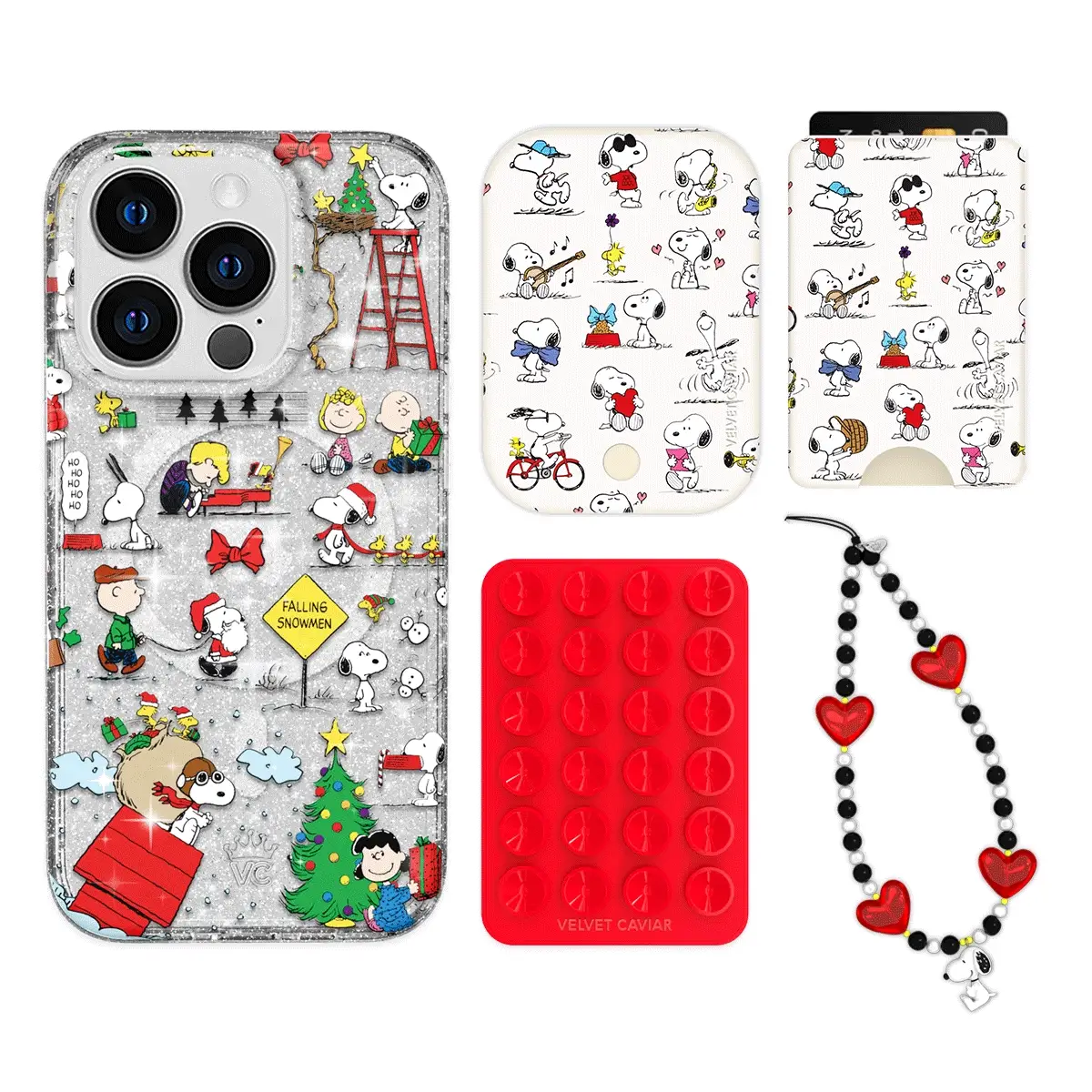 Snoopy Christmas Glitter iPhone Bundle Set - Wallet - Image 14