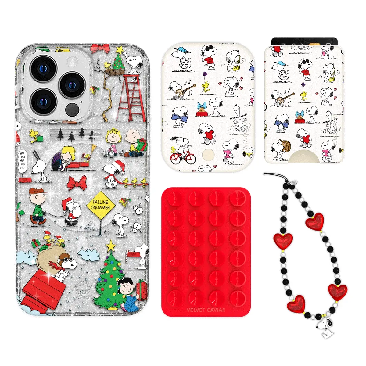 Snoopy Christmas Glitter iPhone Bundle Set - Wallet - Image 15