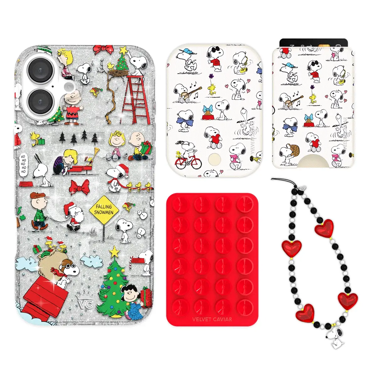 Snoopy Christmas Glitter iPhone Bundle Set - Wallet - Image 2