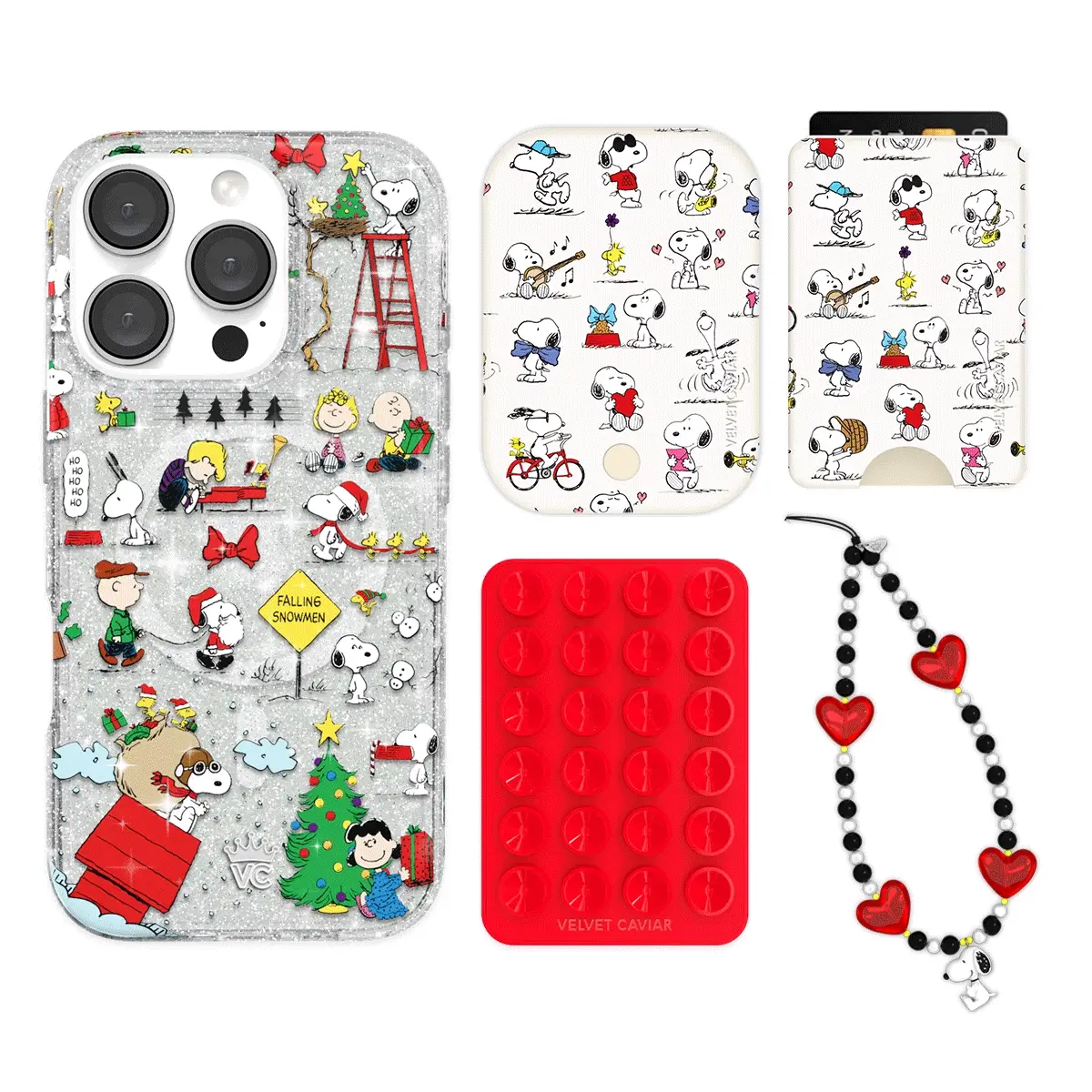 Snoopy Christmas Glitter iPhone Bundle Set - Wallet - Image 3