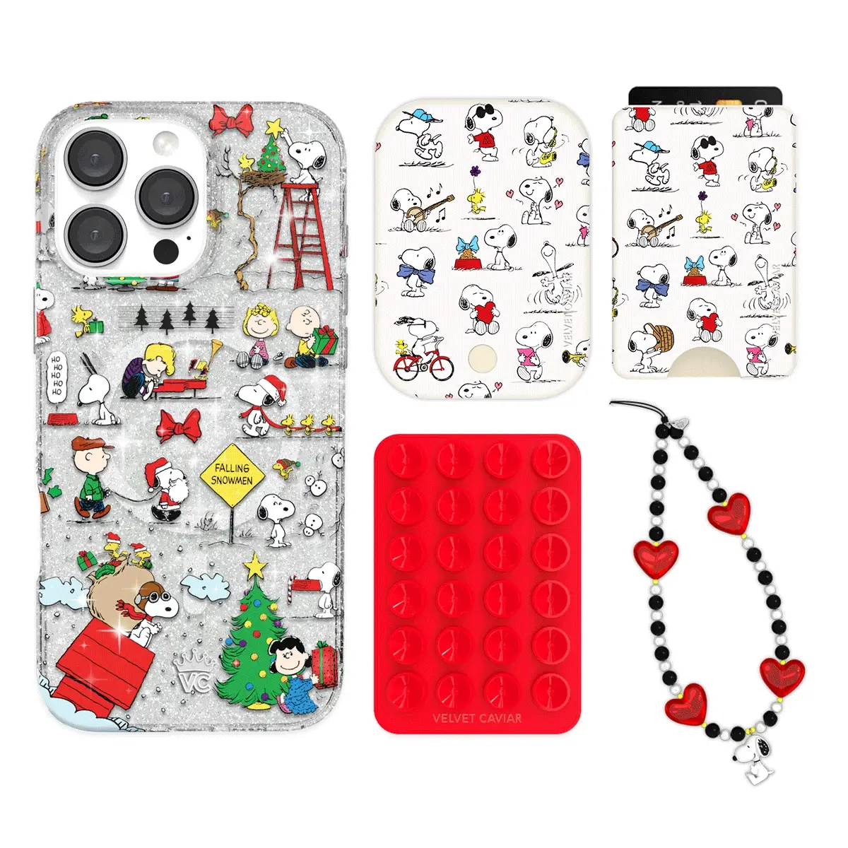 Snoopy Christmas Glitter iPhone Bundle Set - Wallet - Image 4