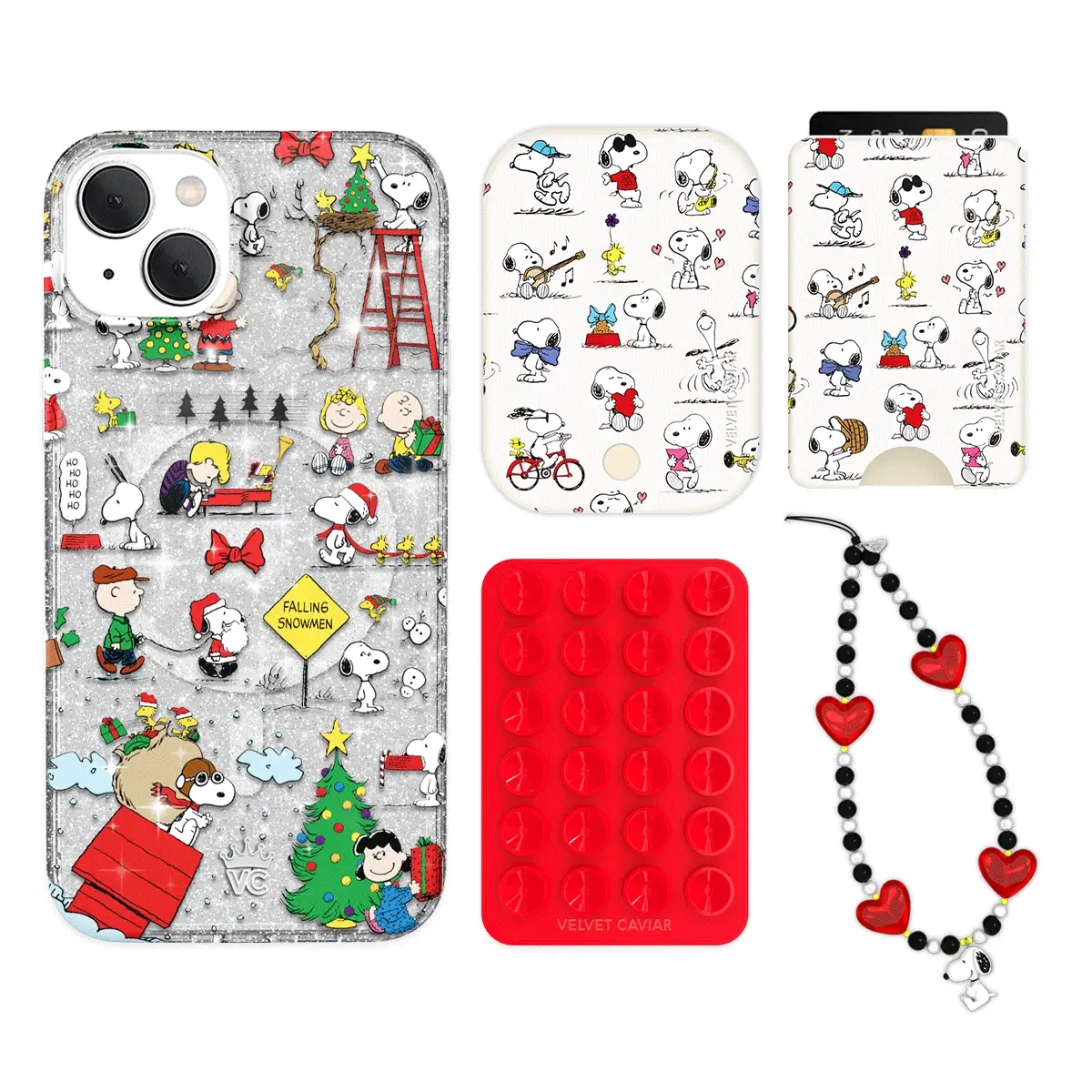 Snoopy Christmas Glitter iPhone Bundle Set - Wallet - Image 5