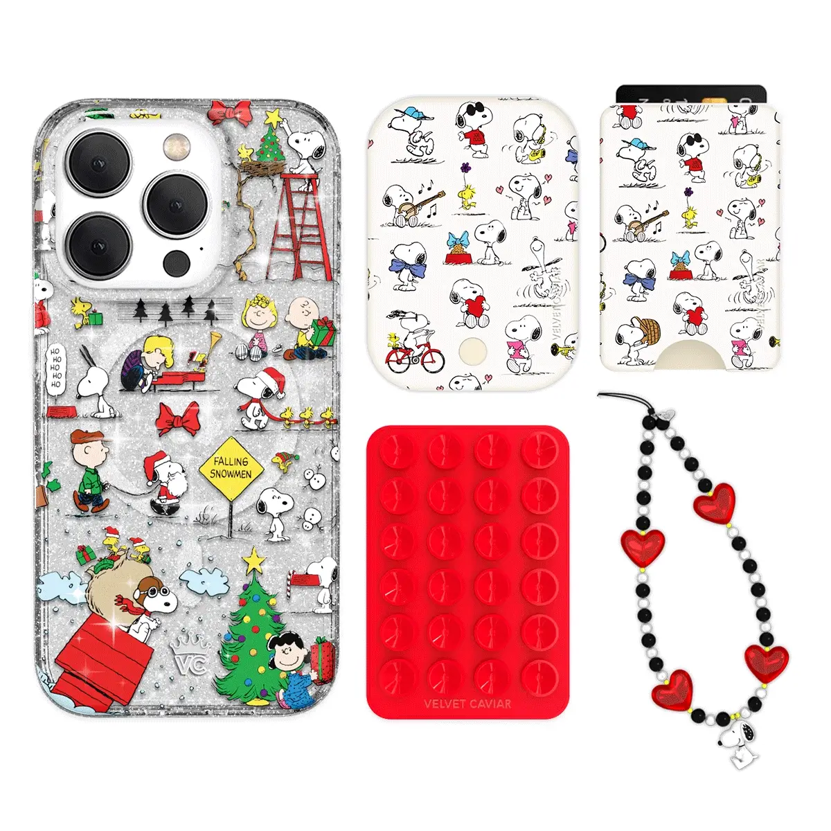 Snoopy Christmas Glitter iPhone Bundle Set - Wallet - Image 7