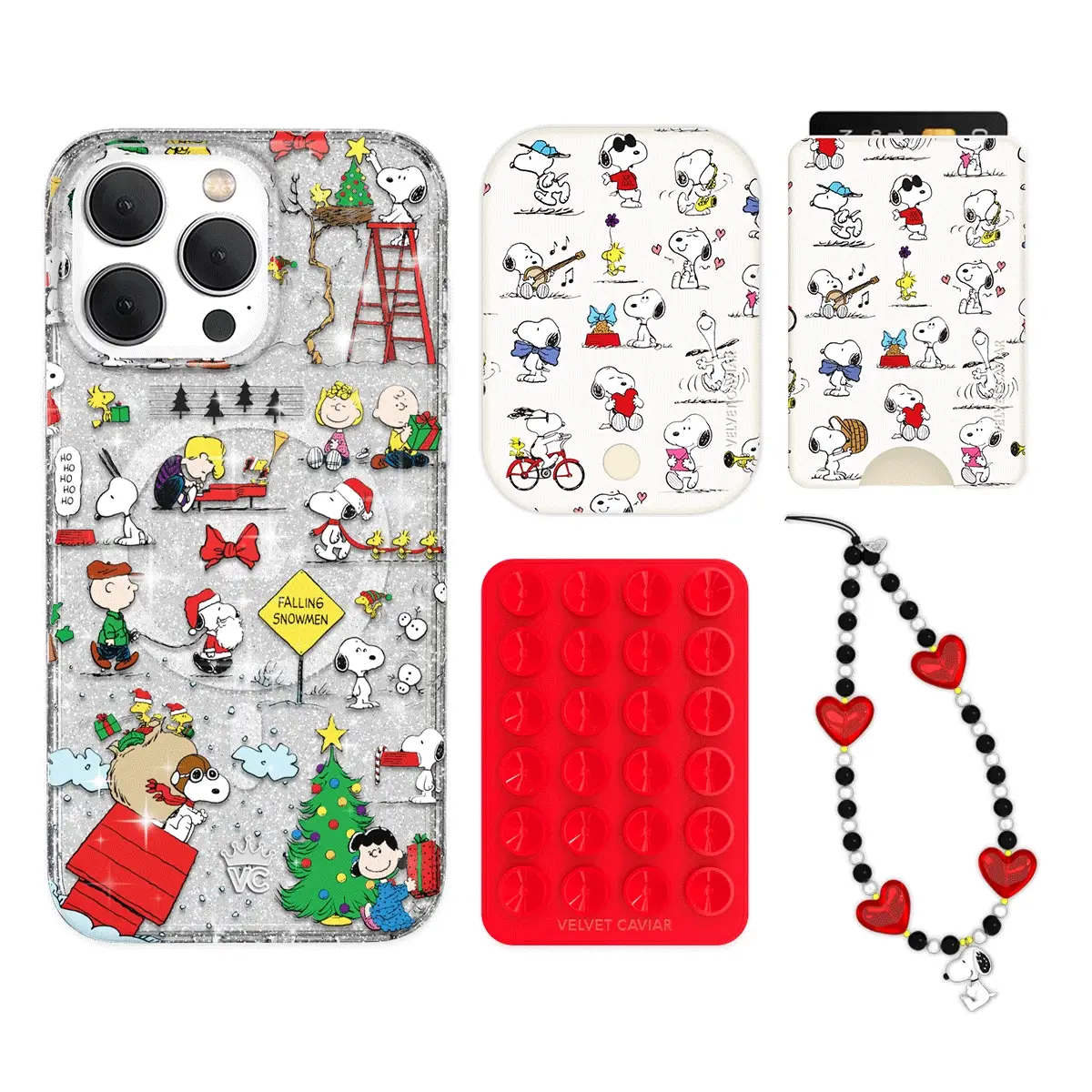Snoopy Christmas Glitter iPhone Bundle Set - Wallet - Image 8