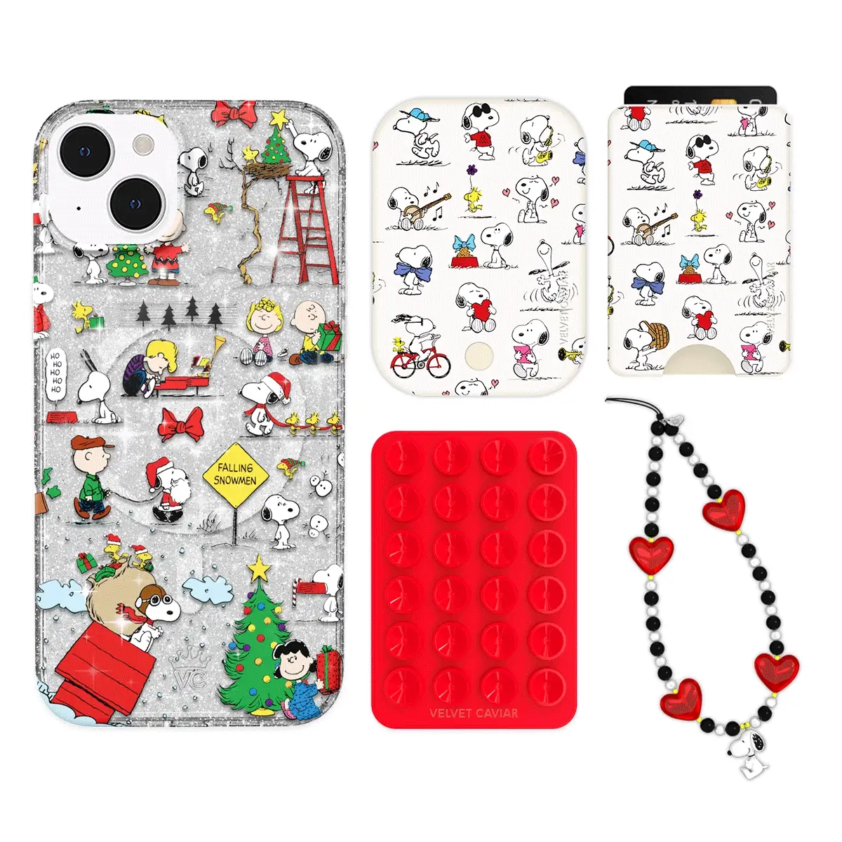 Snoopy Christmas Glitter iPhone Bundle Set - Wallet - Image 9