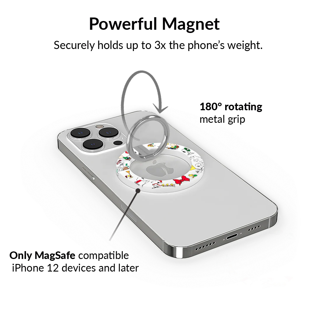 Snoopy Christmas Glitter MagSafe Grip Ring - Image 3