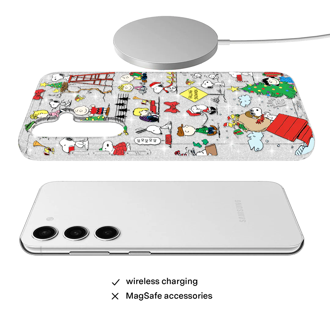 Snoopy Christmas Glitter Samsung Case - Image 4