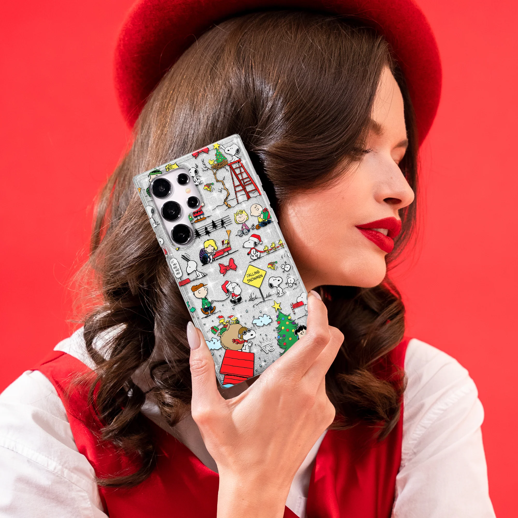 Snoopy Christmas Glitter Samsung Case - Image 8