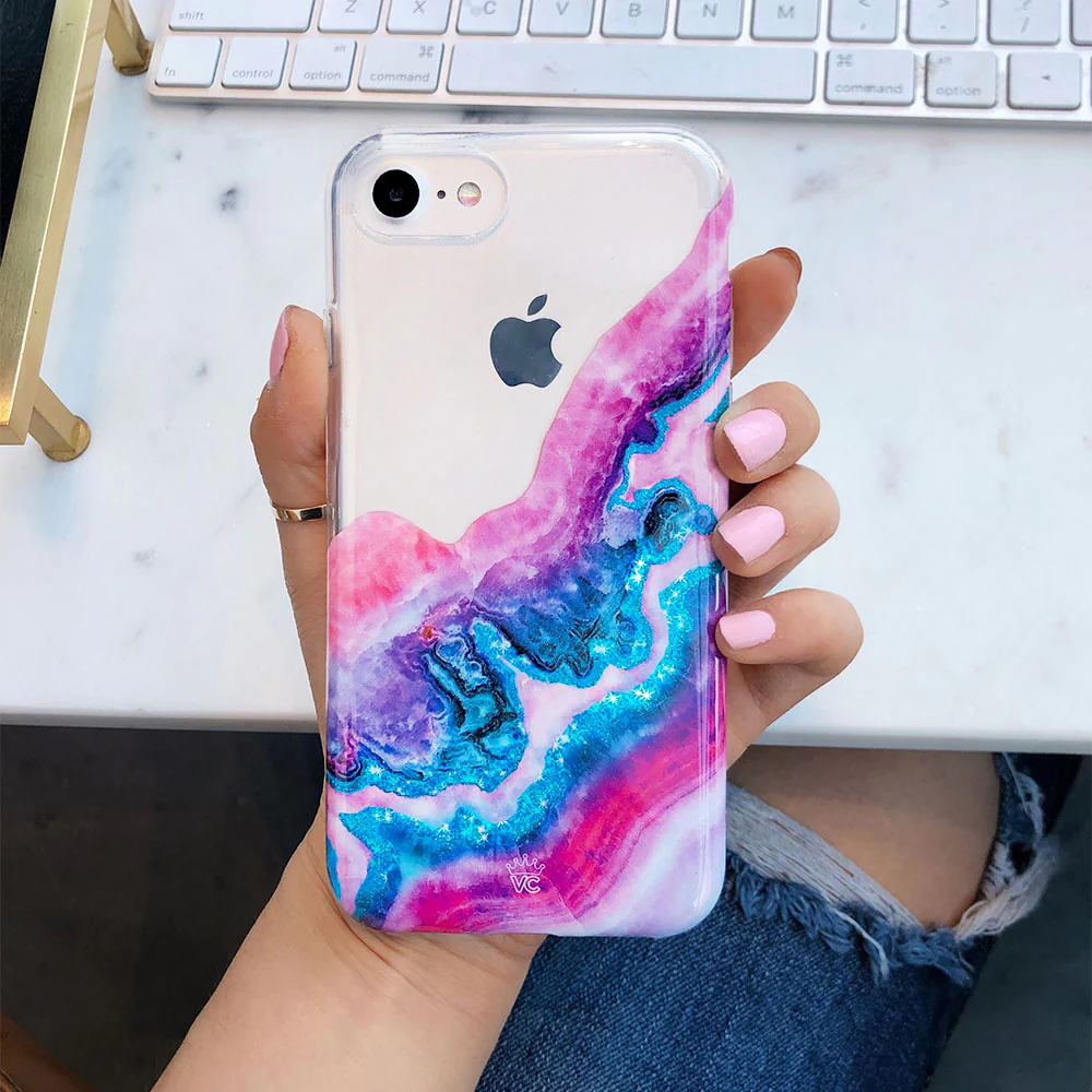 Geode Glitter Clear iPhone Case - Image 44