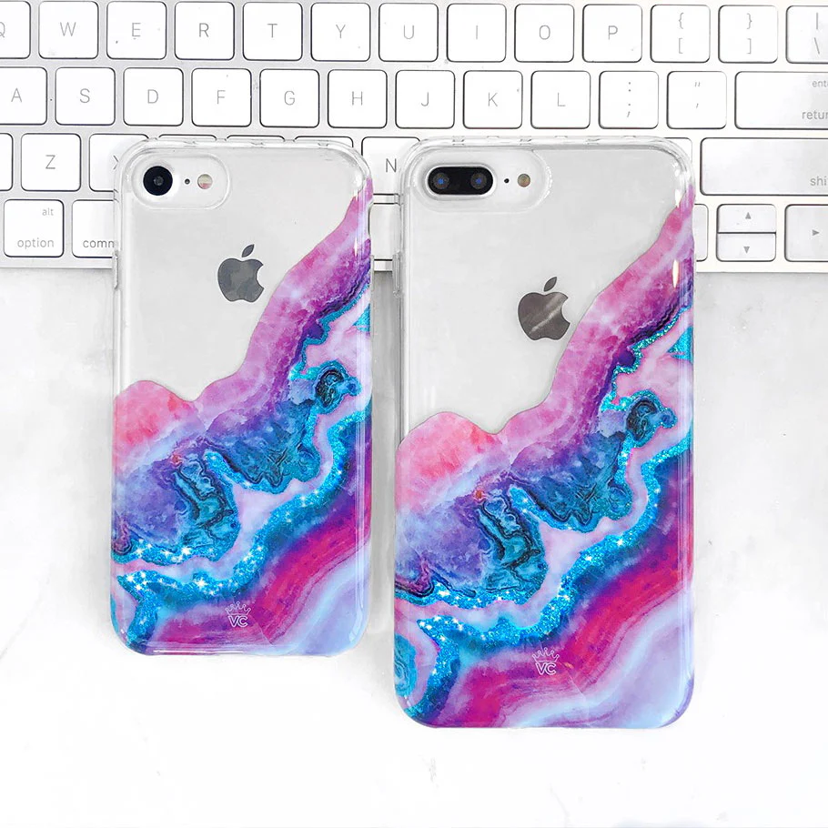 Geode Glitter Clear iPhone Case - Image 49