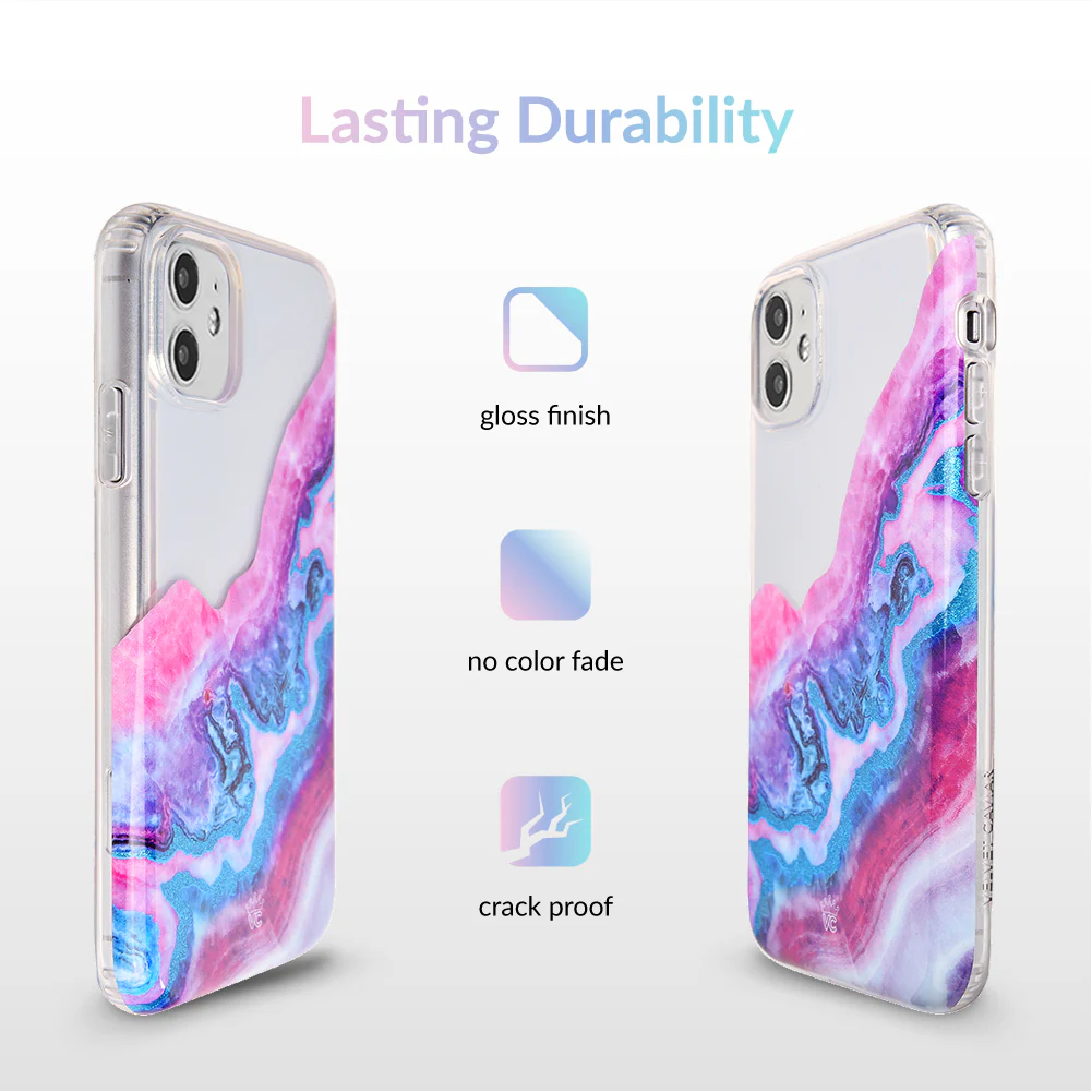 Geode Glitter Clear iPhone Case - Image 66