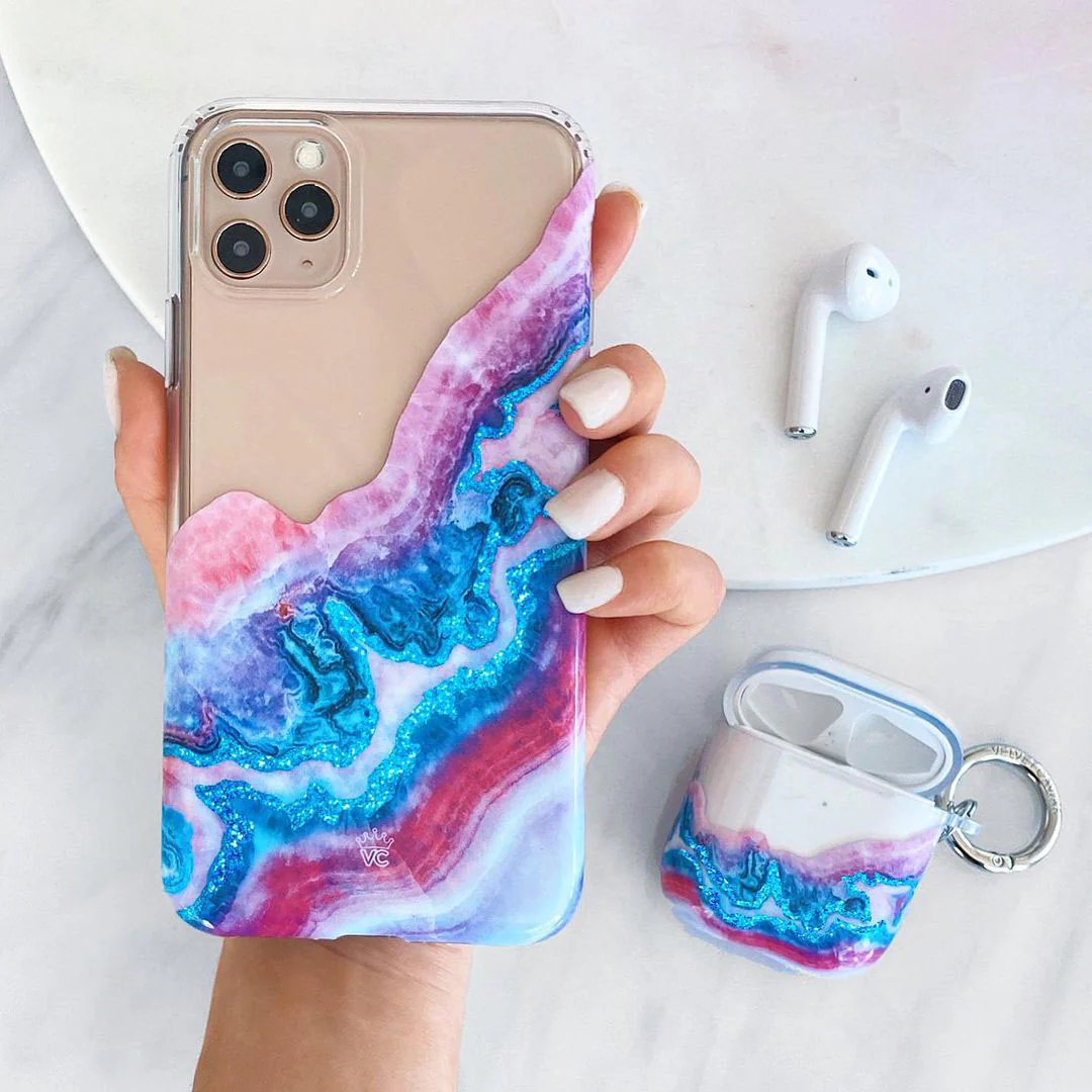 Geode Glitter Clear iPhone Case - Image 92
