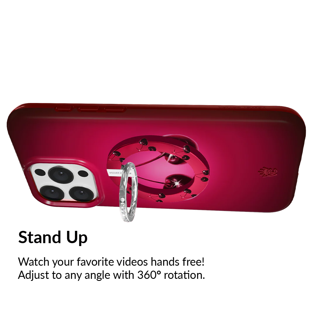 Black Cherry Crystal MagSafe Grip Ring - Image 4
