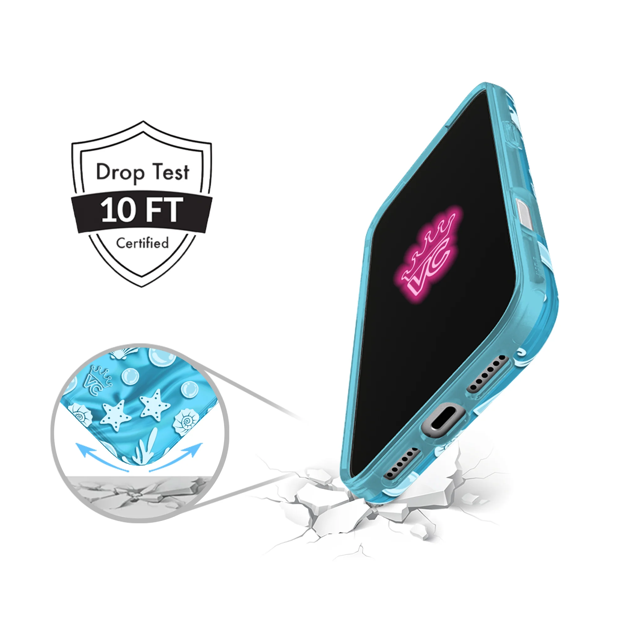 Aquamarine Holo iPhone Case - Image 92