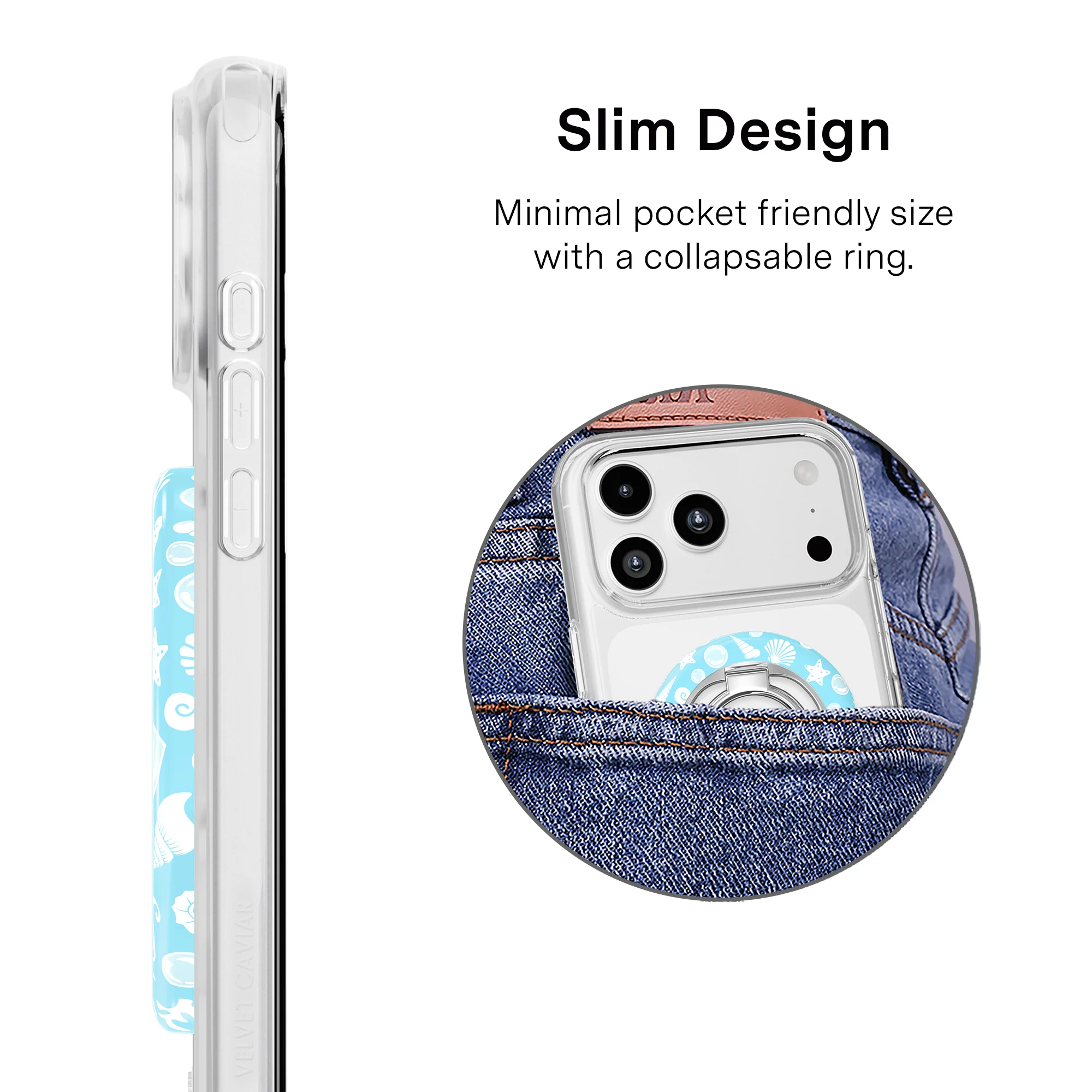 Aquamarine Holo MagSafe Grip Ring - Image 3