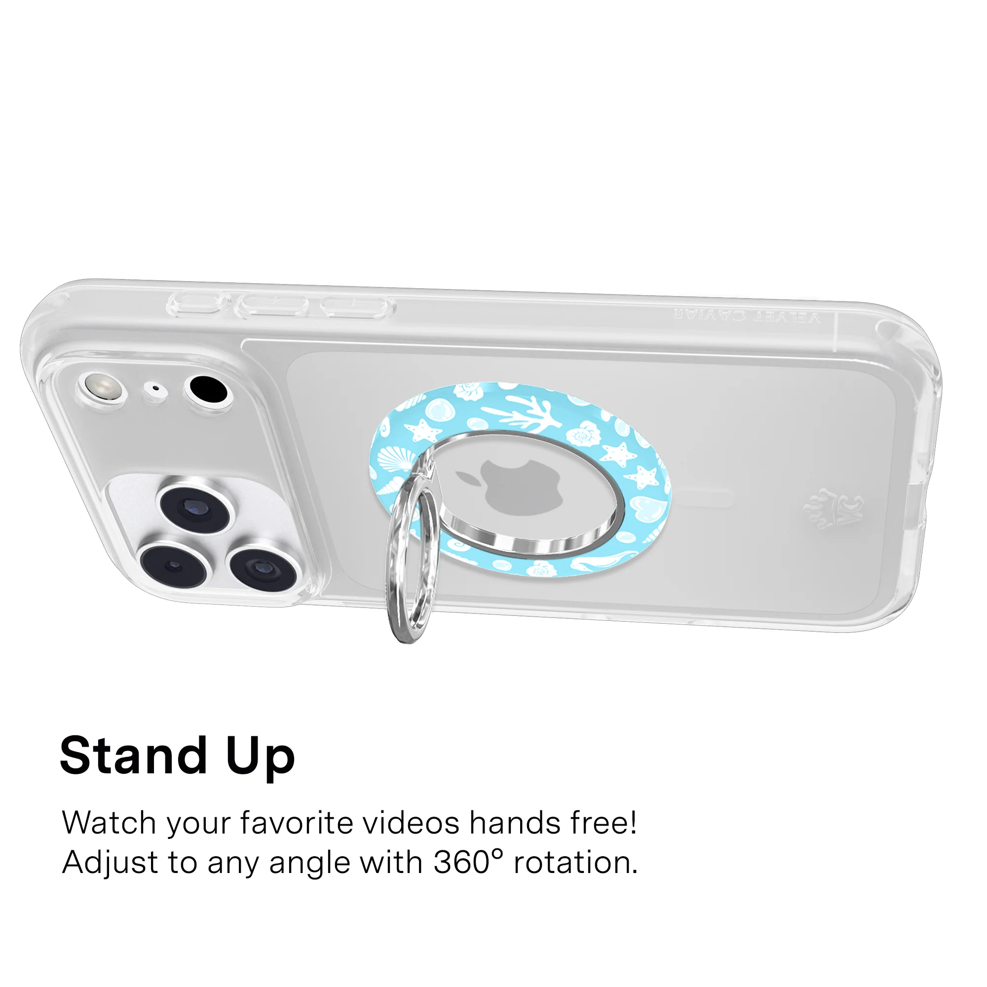 Aquamarine Holo MagSafe Grip Ring - Image 4