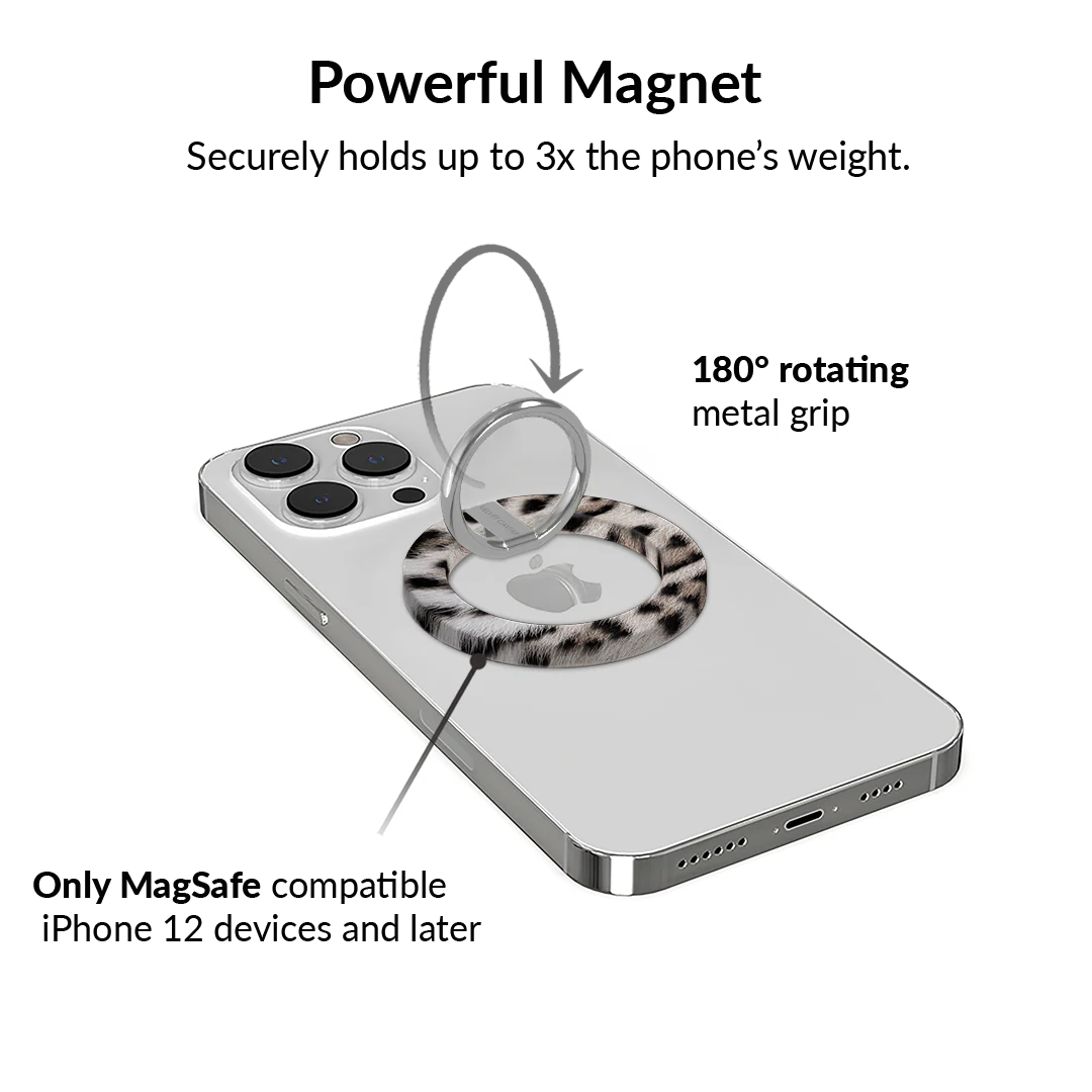 Arctic Leopard MagSafe Grip Ring - Image 3