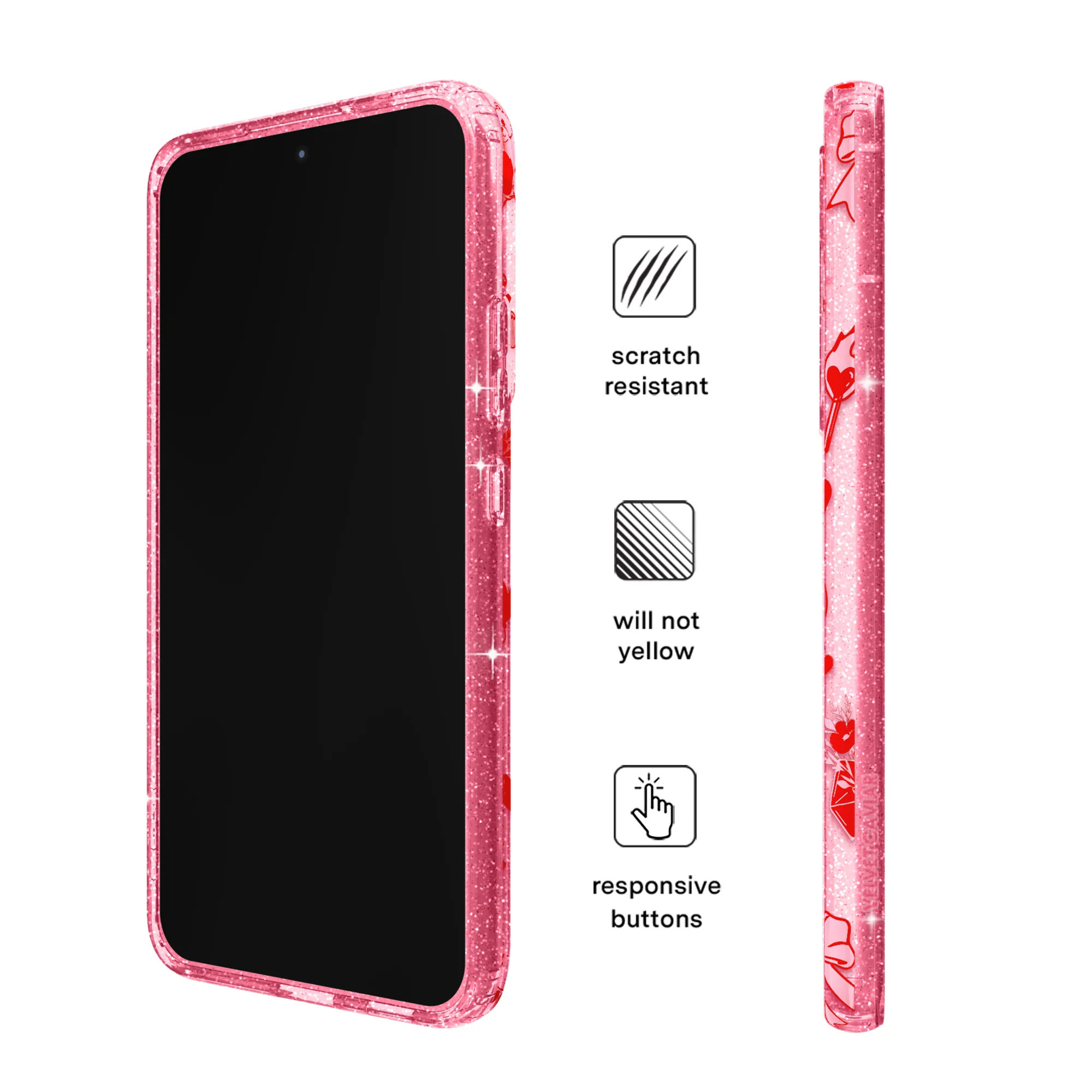 Be Mine Glitter Samsung Case - Image 10