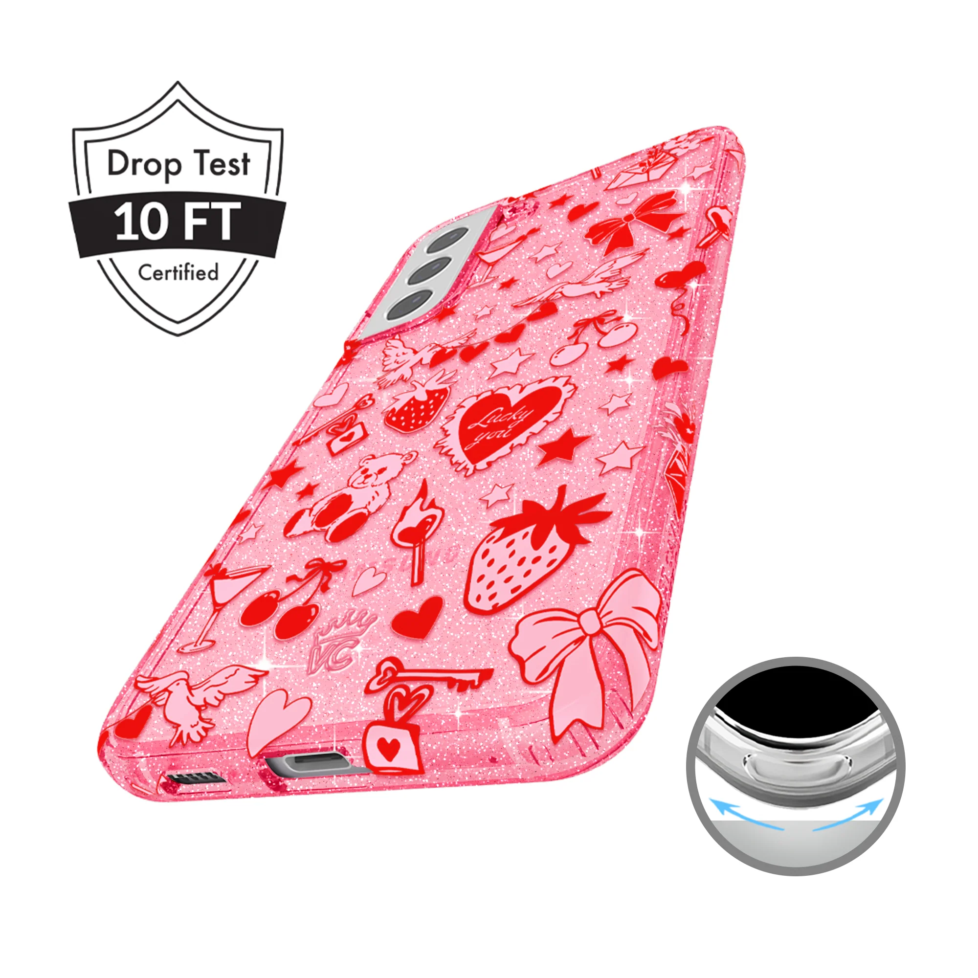 Be Mine Glitter Samsung Case - Image 2