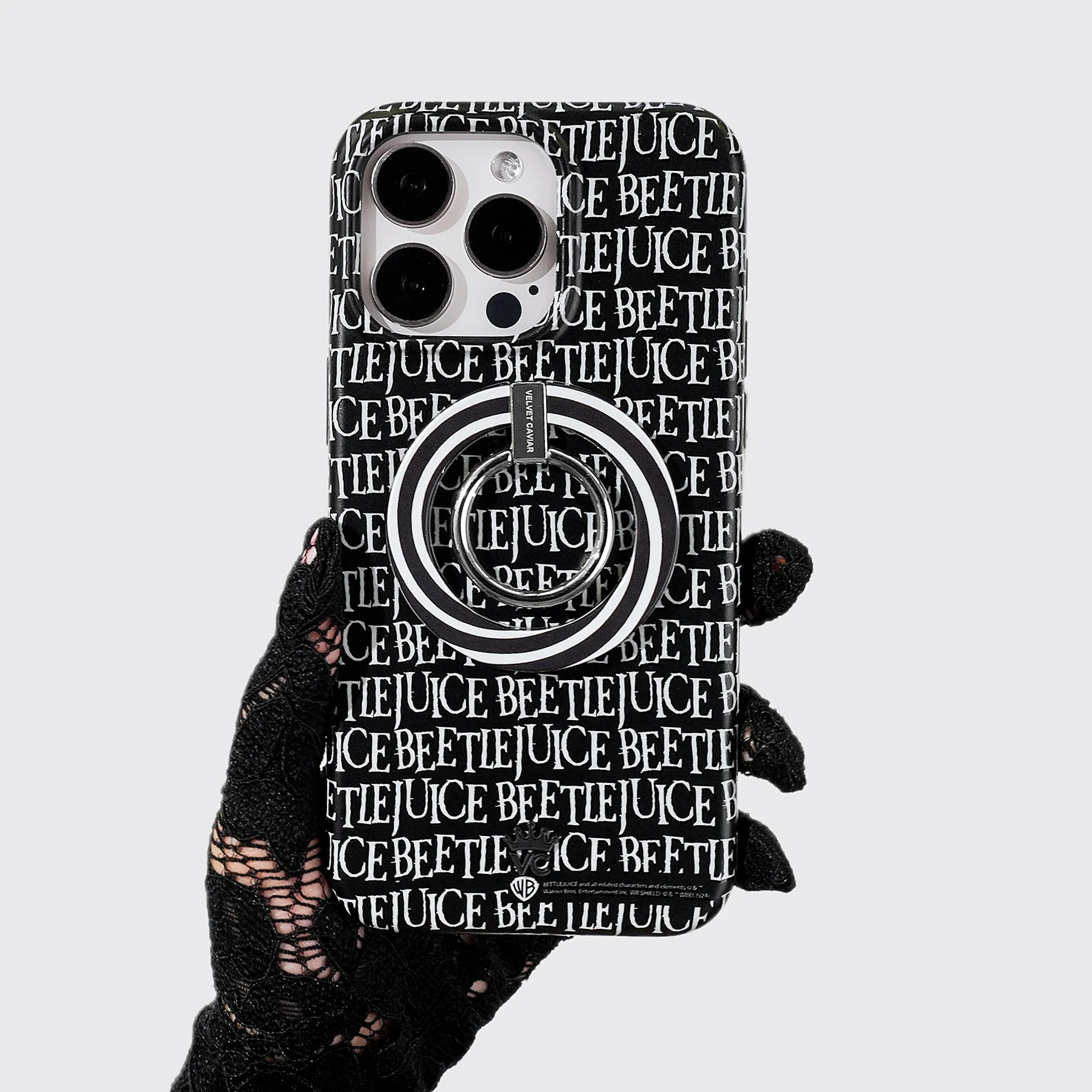Black & White Swirls MagSafe Grip Ring - Image 2