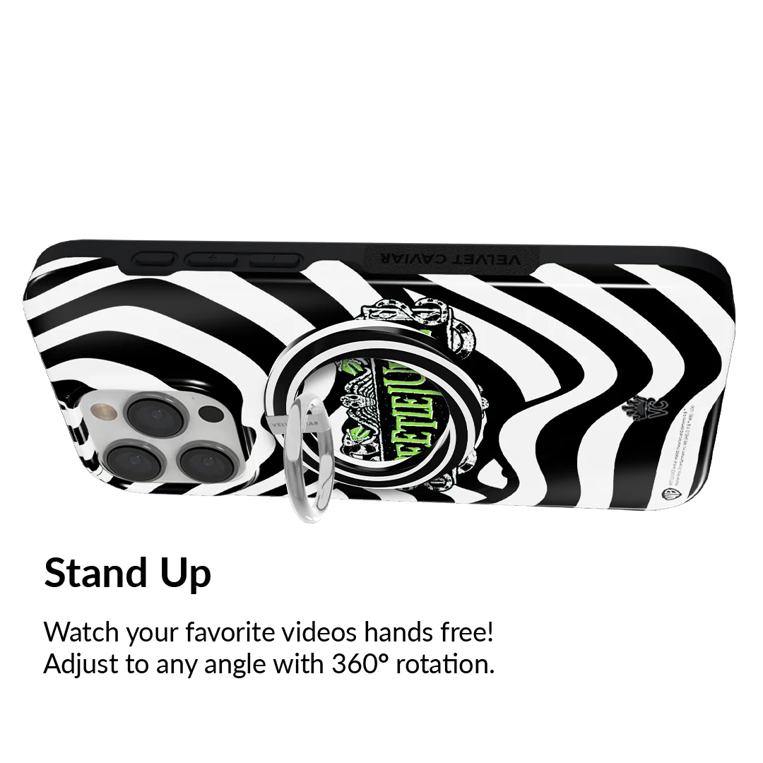 Black & White Swirls MagSafe Grip Ring - Image 4