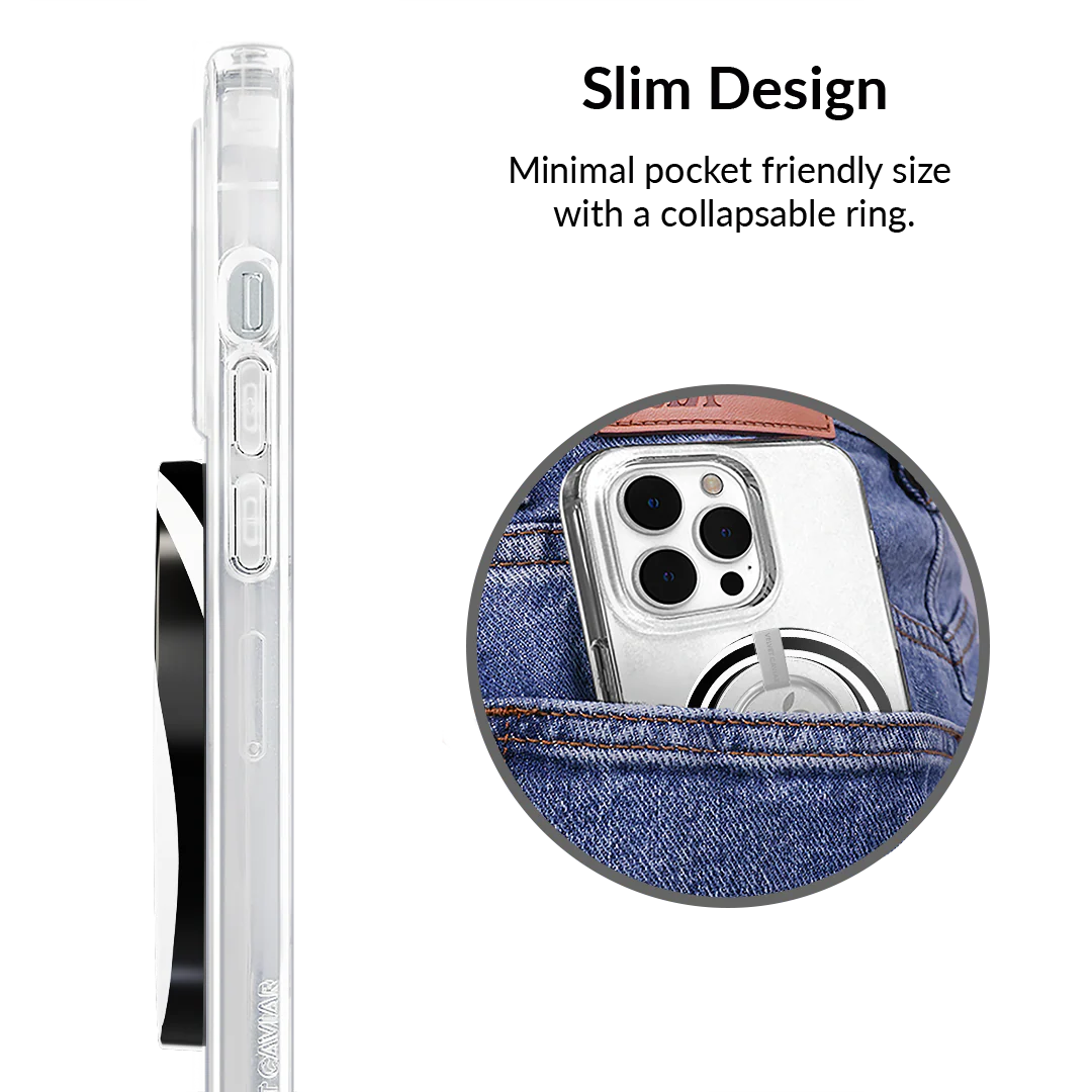 Black & White Swirls MagSafe Grip Ring - Image 5