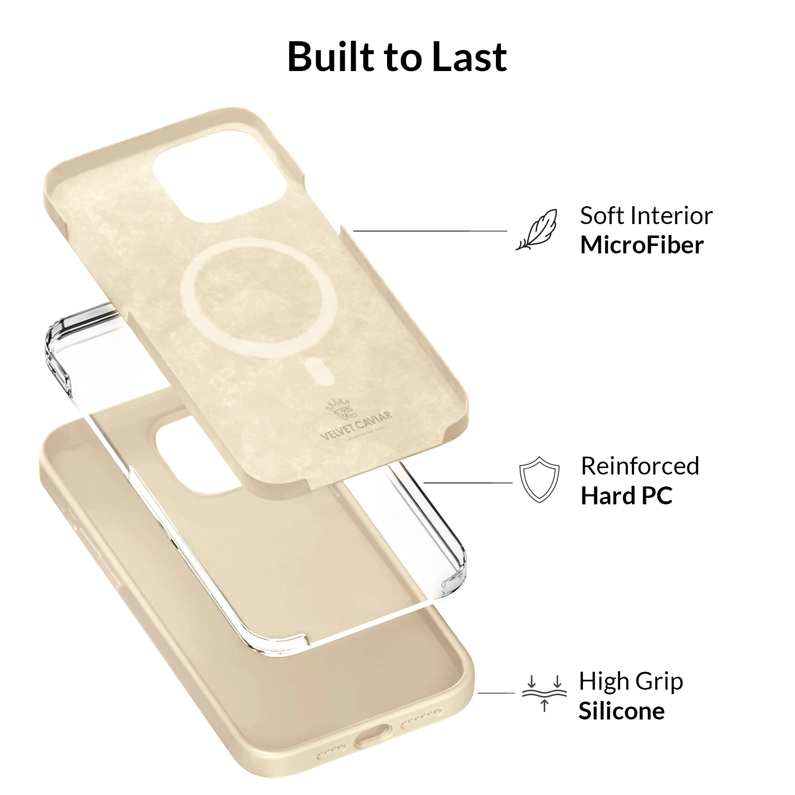 Beige Silicone iPhone Case - Image 42