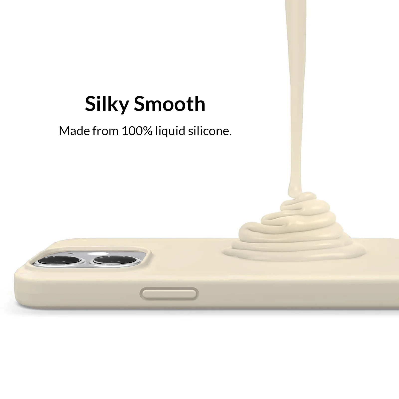 Beige Silicone iPhone Case - Image 59