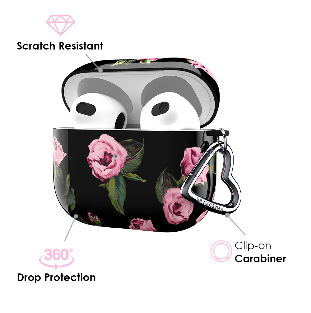 Pink Rose Floral AirPod Case - Image 13
