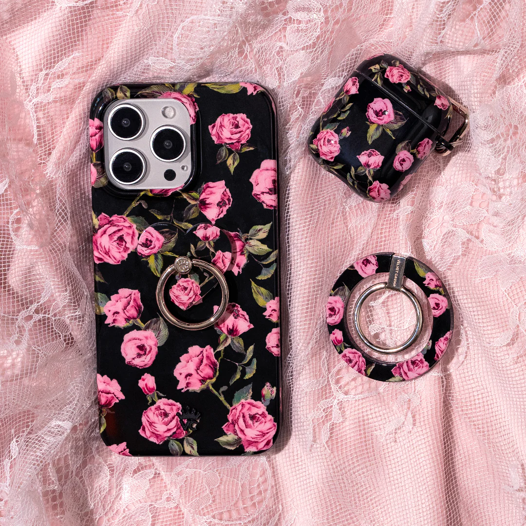 Pink Rose Floral AirPod Case - Image 2