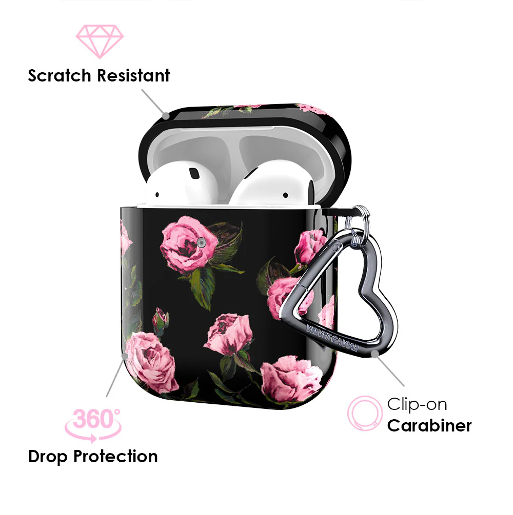 Pink Rose Floral AirPod Case - Image 3