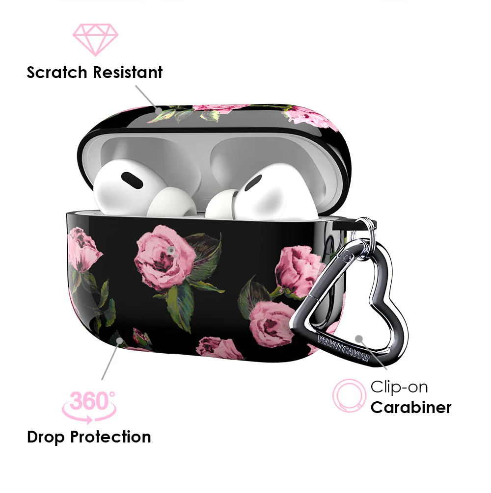 Pink Rose Floral AirPod Case - Image 8