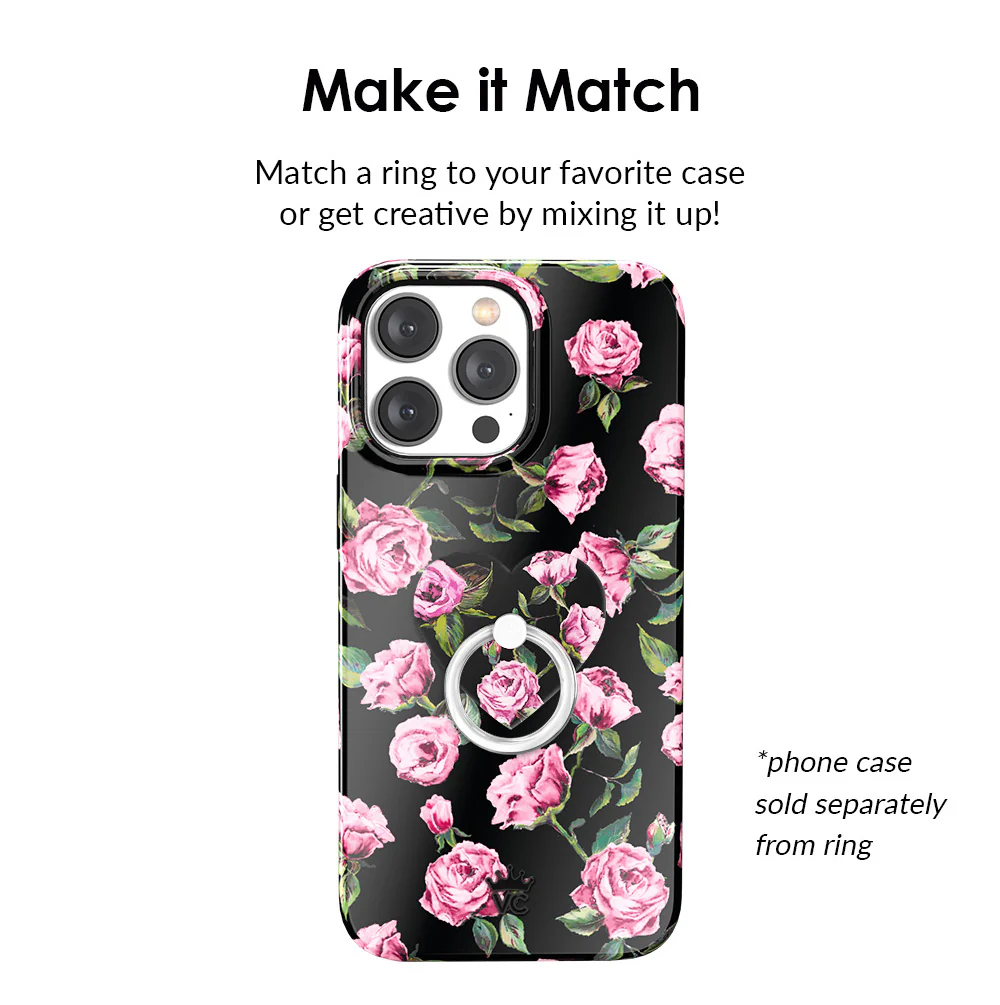Pink Rose Floral Phone Ring - Image 2