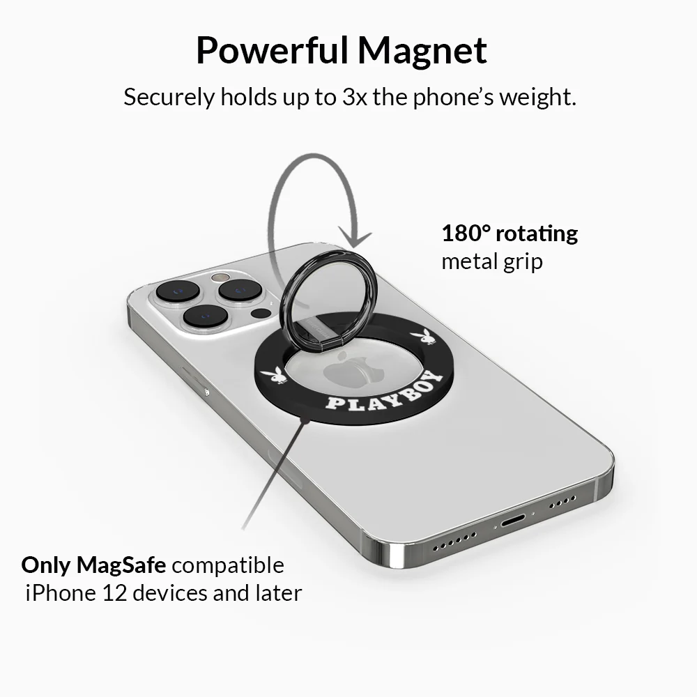 Playboy Black Bunny MagSafe Grip Ring - Image 4