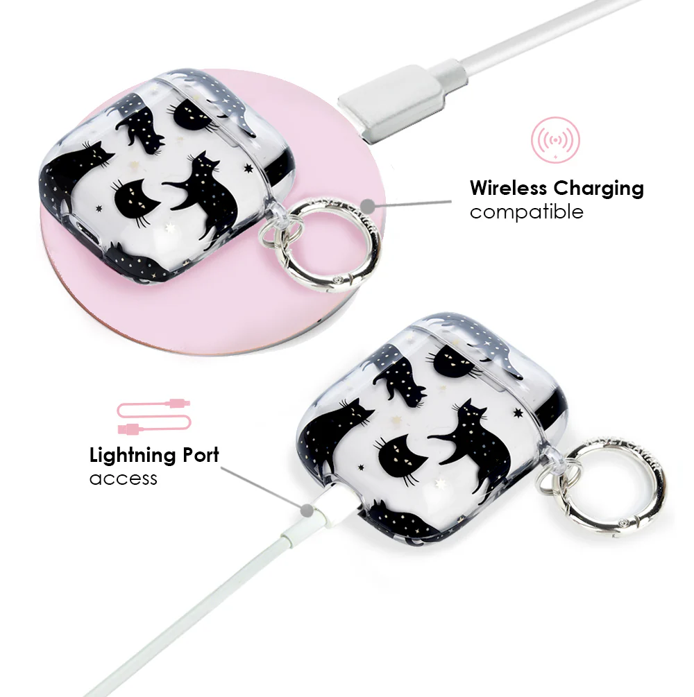 Black Cat AirPods Case - Image 3