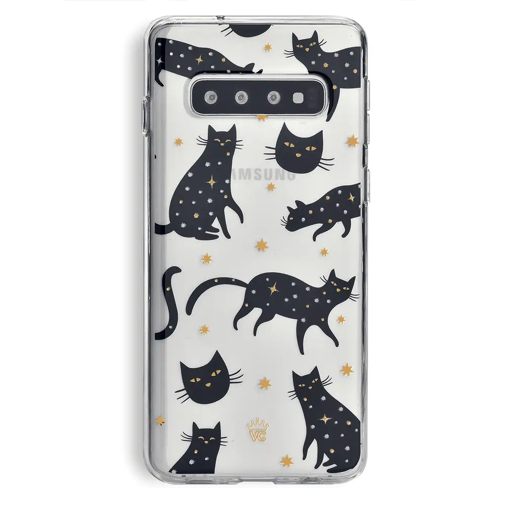 Black Cat Clear Samsung Galaxy Case - Image 11