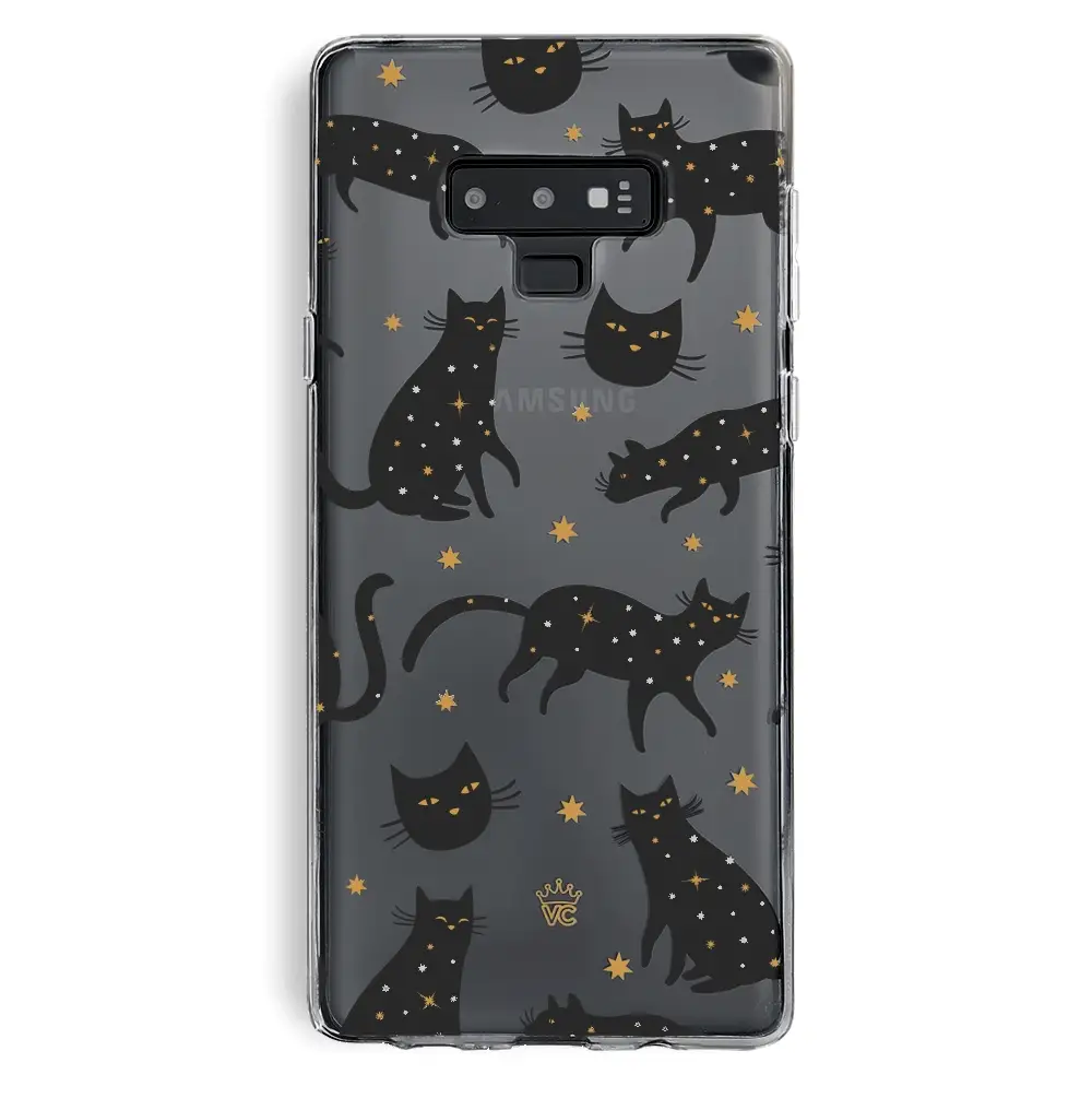 Black Cat Clear Samsung Galaxy Case - Image 15