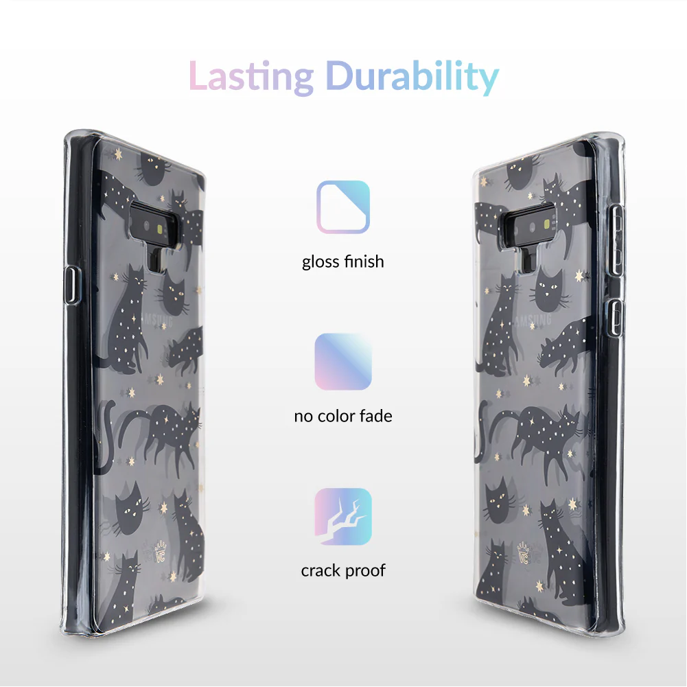 Black Cat Clear Samsung Galaxy Case - Image 17