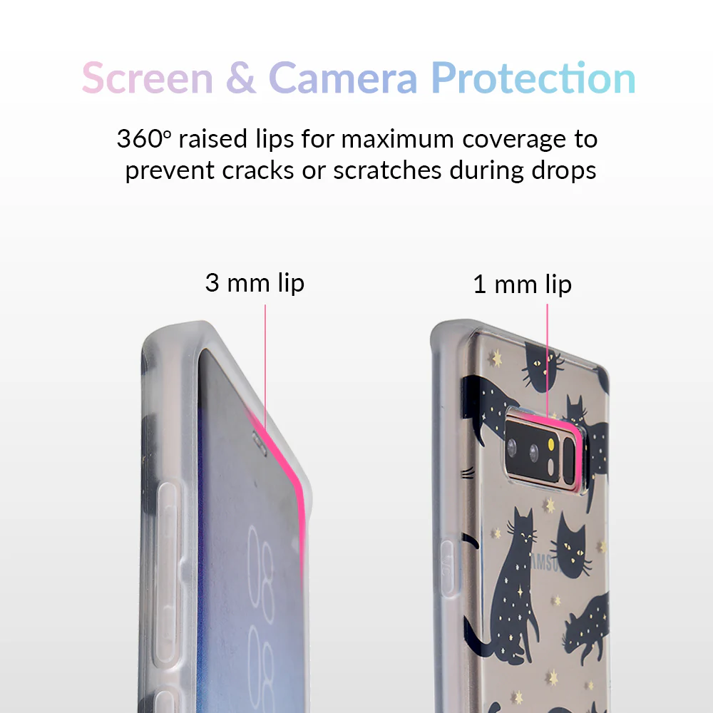 Black Cat Clear Samsung Galaxy Case - Image 2