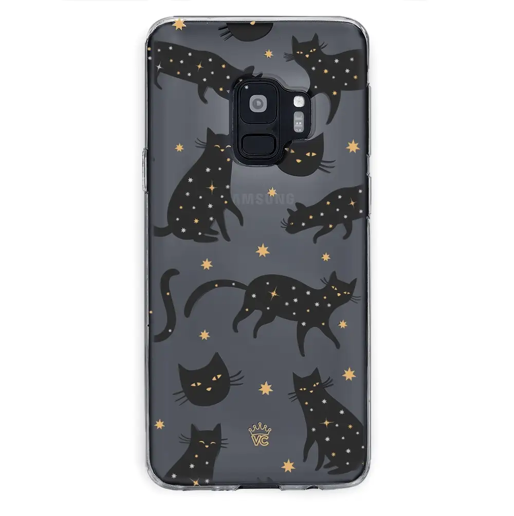 Black Cat Clear Samsung Galaxy Case - Image 20