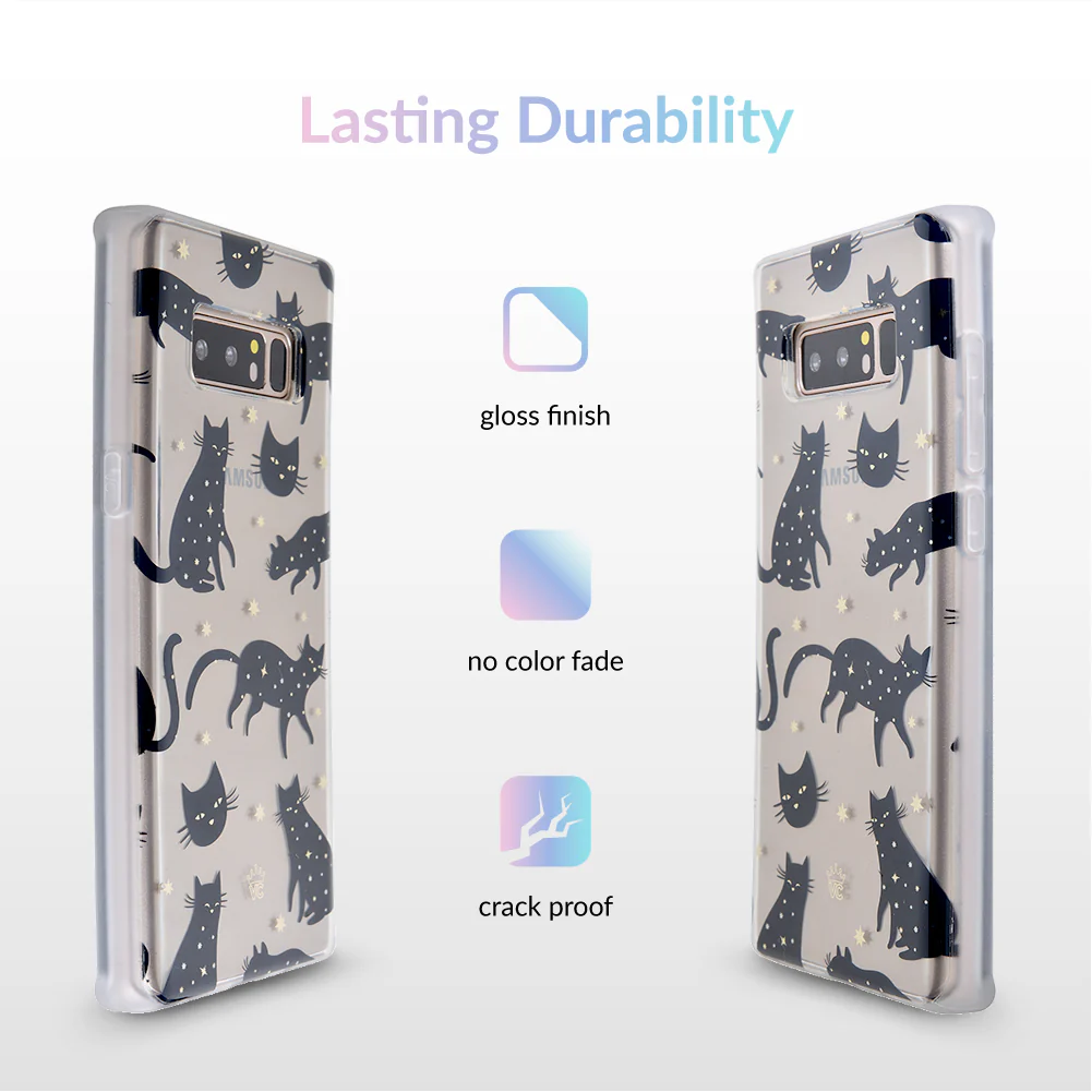 Black Cat Clear Samsung Galaxy Case - Image 3